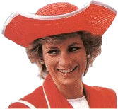 Diana in red with hat